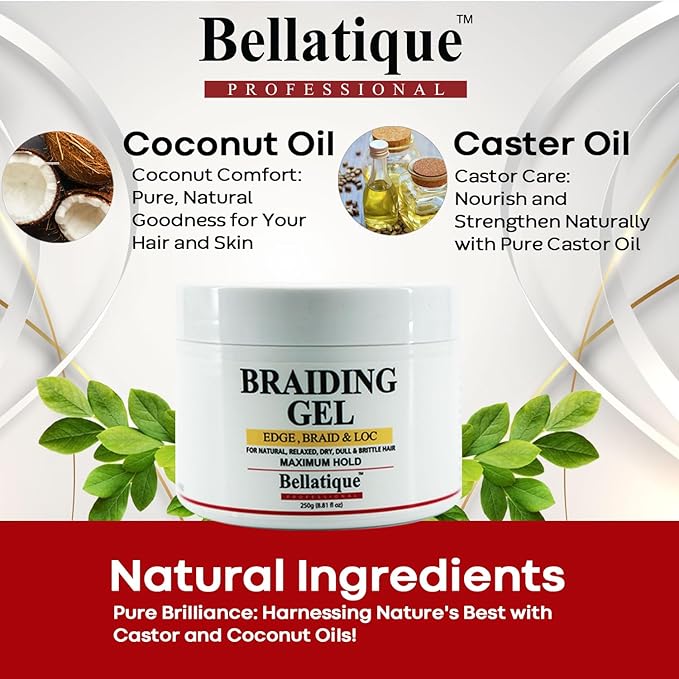 Bellatique Braiding Gel Maximum Hold 250g(8.81oz)