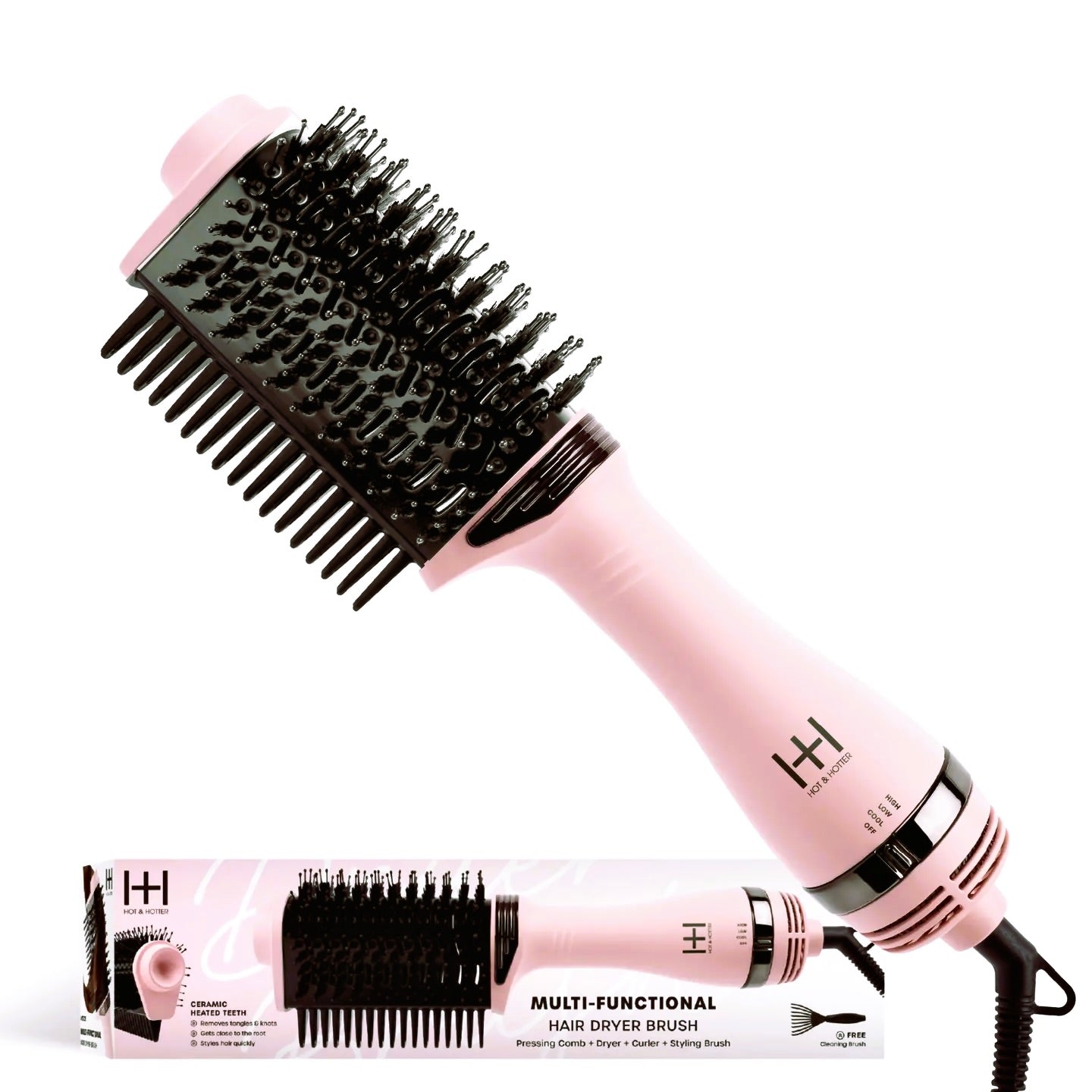 Hot & Hotter Multi-Functional Hair Dryer Brush with Comb