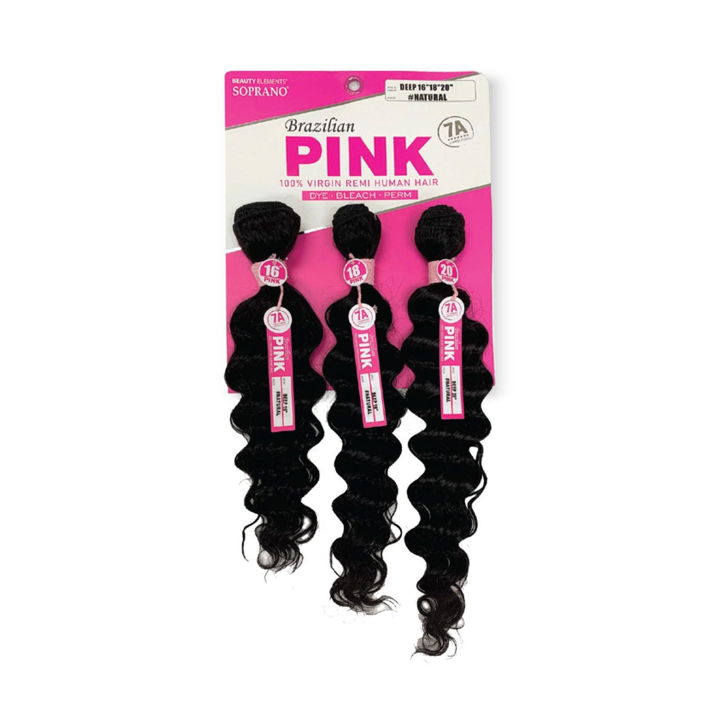 SOPRANO HH BRAZILIAN PINK "DEEP 14"/16"/18"(3PCS) -NATURAL