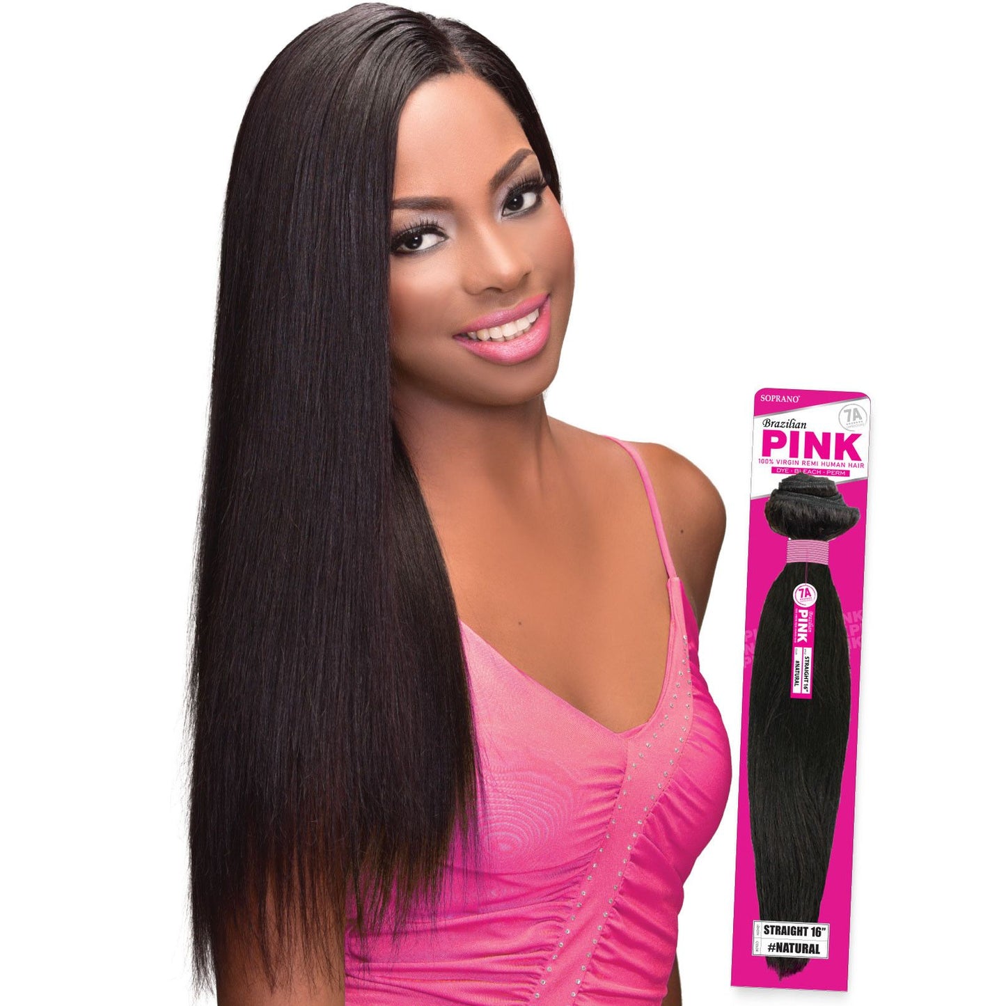 SOPRANO HH BRAZILIAN PINK "STRAIGHT 10"- #NATURAL
